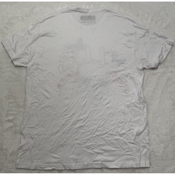 999 Club Juice WRLD White T Shirt Size L Skull Butterflies Brand New - Picture 4 of 4